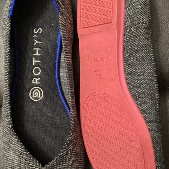 Rothy’s gray with pink bottoms Sz 9.. Super nice! - Picture 2 of 3